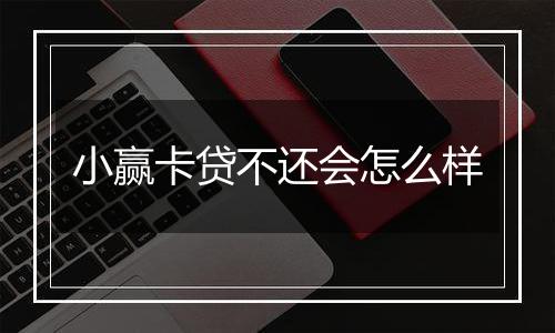 小赢卡贷不还会怎么样