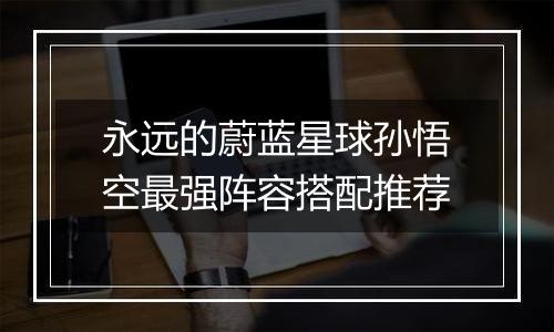 永远的蔚蓝星球孙悟空最强阵容搭配推荐