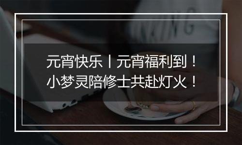 元宵快乐丨元宵福利到！小梦灵陪修士共赴灯火！