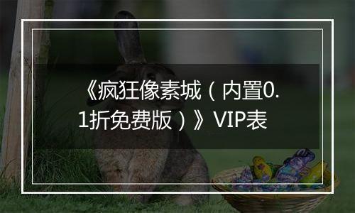 《疯狂像素城（内置0.1折免费版）》VIP表