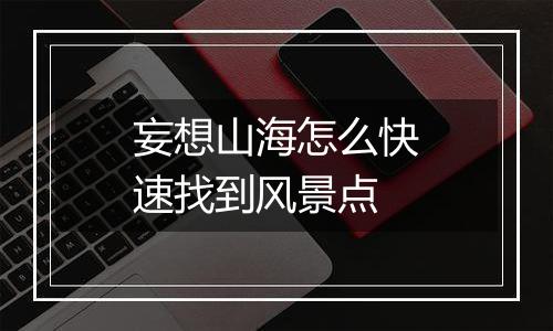妄想山海怎么快速找到风景点