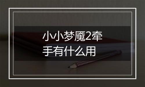 小小梦魇2牵手有什么用