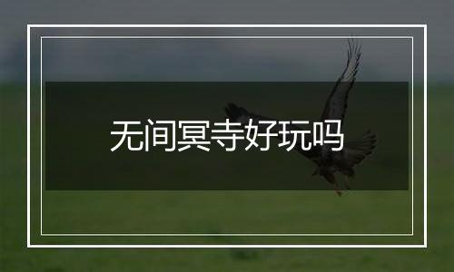 无间冥寺好玩吗