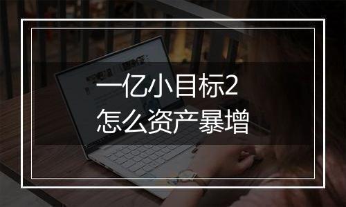 一亿小目标2怎么资产暴增