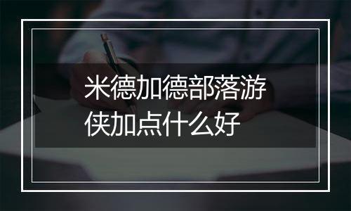 米德加德部落游侠加点什么好