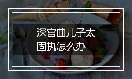 深宫曲儿子太固执怎么办