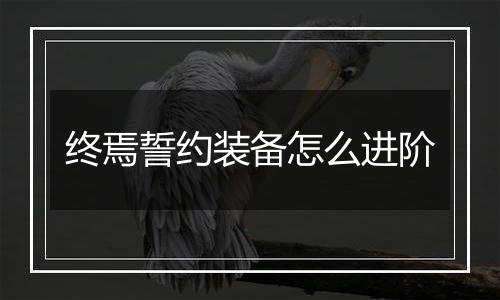 终焉誓约装备怎么进阶