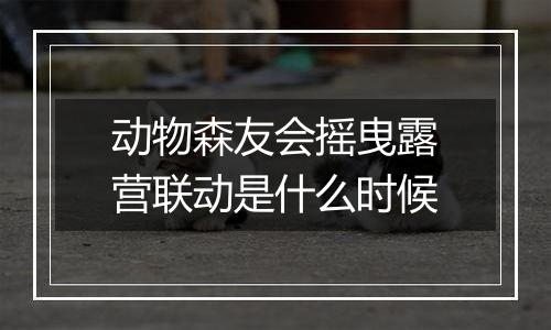 动物森友会摇曳露营联动是什么时候