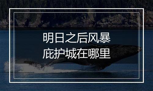 明日之后风暴庇护城在哪里