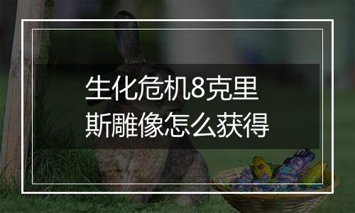 生化危机8克里斯雕像怎么获得