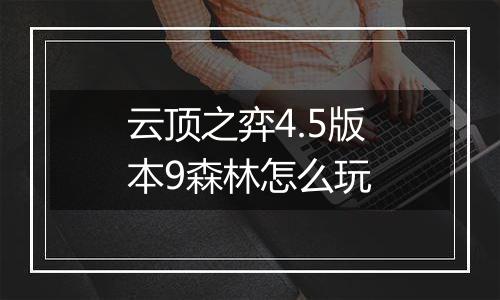 云顶之弈4.5版本9森林怎么玩