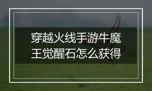 穿越火线手游牛魔王觉醒石怎么获得