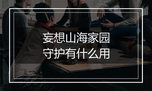 妄想山海家园守护有什么用