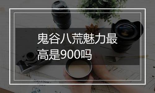 鬼谷八荒魅力最高是900吗
