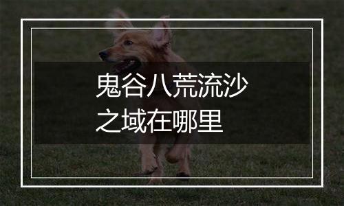 鬼谷八荒流沙之域在哪里