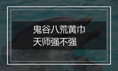 鬼谷八荒黄巾天师强不强