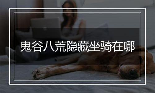 鬼谷八荒隐藏坐骑在哪