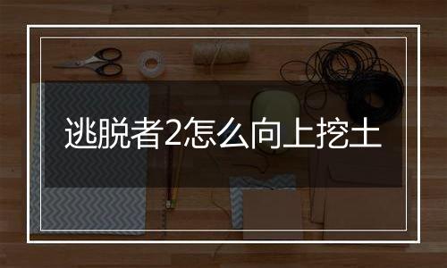 逃脱者2怎么向上挖土