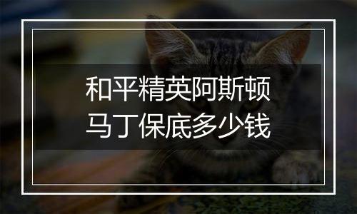 和平精英阿斯顿马丁保底多少钱