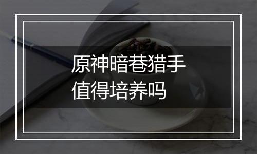 原神暗巷猎手值得培养吗