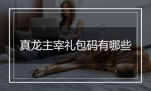 真龙主宰礼包码有哪些