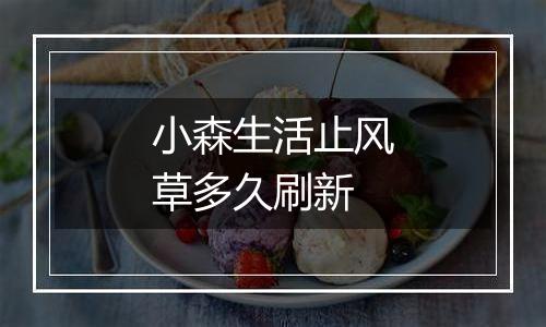 小森生活止风草多久刷新