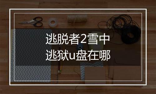 逃脱者2雪中逃狱u盘在哪