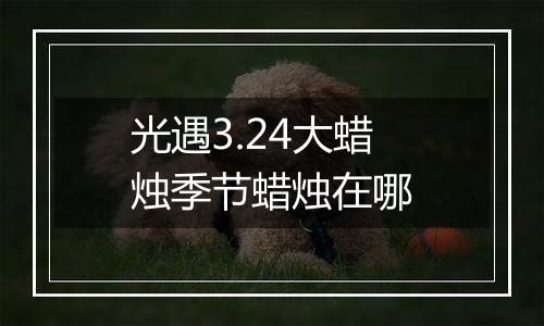 光遇3.24大蜡烛季节蜡烛在哪
