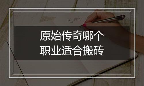 原始传奇哪个职业适合搬砖