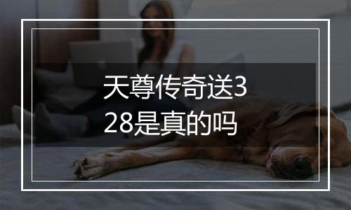 天尊传奇送328是真的吗