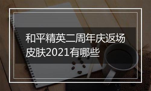 和平精英二周年庆返场皮肤2021有哪些