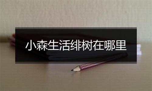 小森生活绯树在哪里