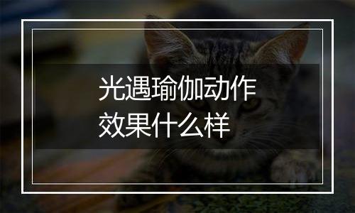 光遇瑜伽动作效果什么样