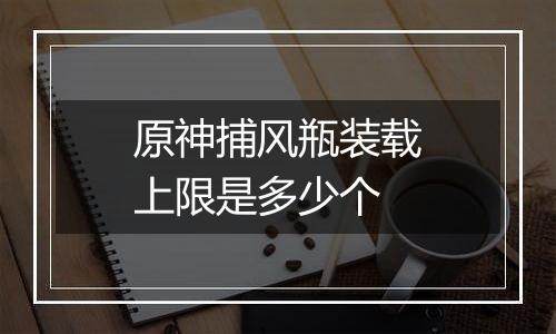 原神捕风瓶装载上限是多少个