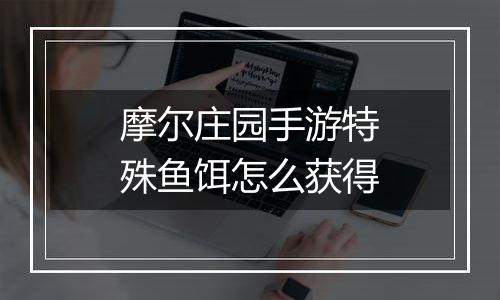 摩尔庄园手游特殊鱼饵怎么获得