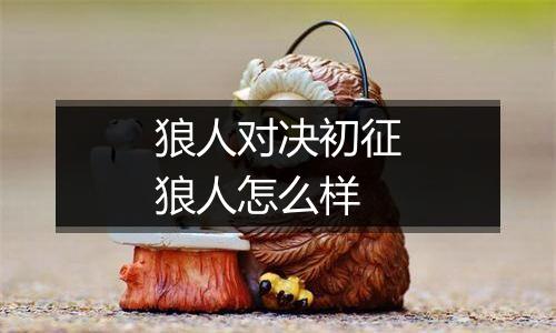 狼人对决初征狼人怎么样