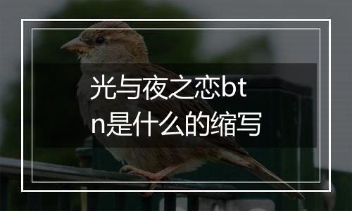 光与夜之恋btn是什么的缩写