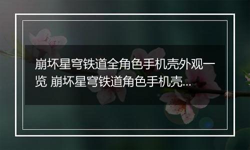 崩坏星穹铁道全角色手机壳外观一览 崩坏星穹铁道角色手机壳有哪些