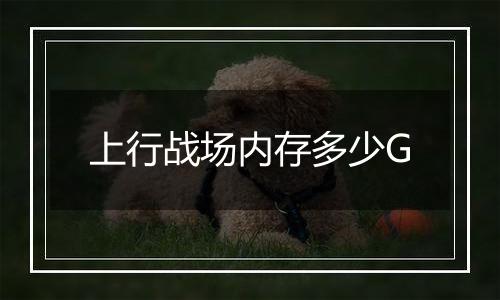 上行战场内存多少G