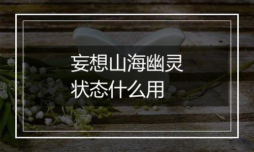 妄想山海幽灵状态什么用