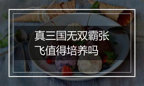 真三国无双霸张飞值得培养吗