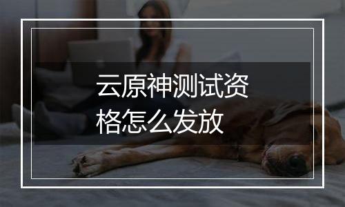 云原神测试资格怎么发放