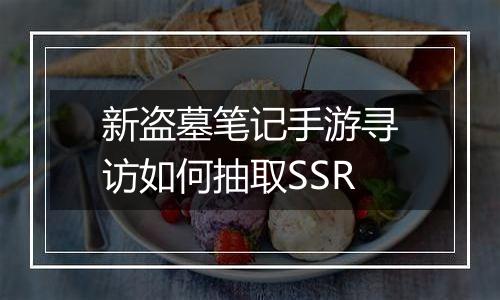 新盗墓笔记手游寻访如何抽取SSR