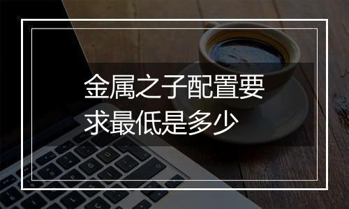 金属之子配置要求最低是多少