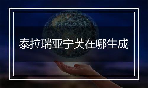 泰拉瑞亚宁芙在哪生成