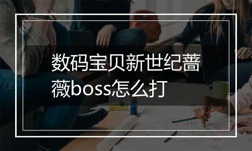 数码宝贝新世纪蔷薇boss怎么打