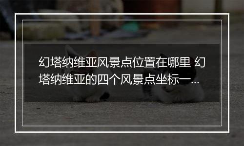 幻塔纳维亚风景点位置在哪里 幻塔纳维亚的四个风景点坐标一览