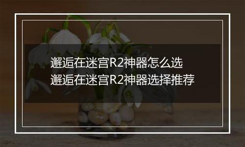 邂逅在迷宫R2神器怎么选 邂逅在迷宫R2神器选择推荐