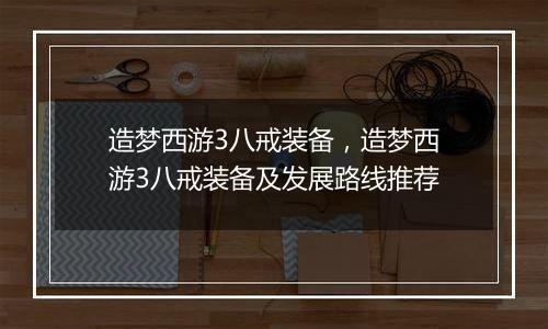 造梦西游3八戒装备，造梦西游3八戒装备及发展路线推荐