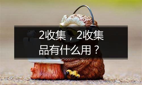 2收集，2收集品有什么用？